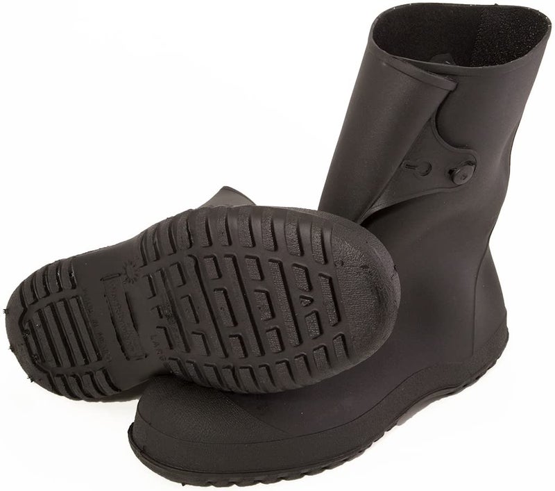 TINGLEY Rubber 35121 WorkBrutes PVC 10-Inch Overshoe with Button, Black (Made from PVC), X-Large/11 - 13 W US - Image 2
